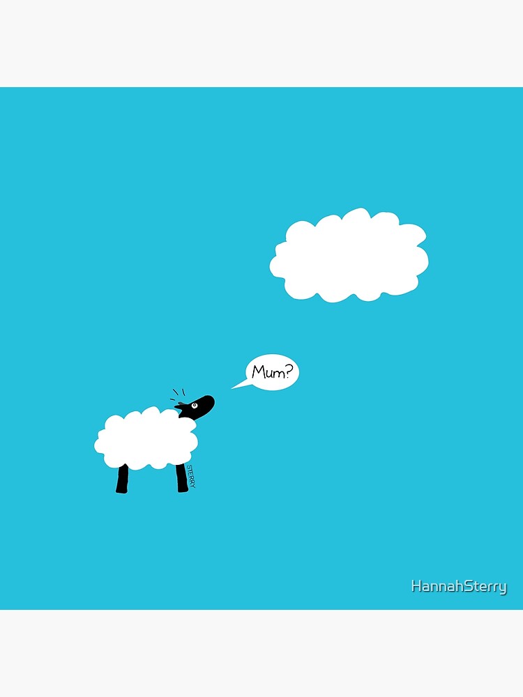 Thumbnail 4 of 4, Pillow, Sheep Cloud designed and sold by HannahSterry.