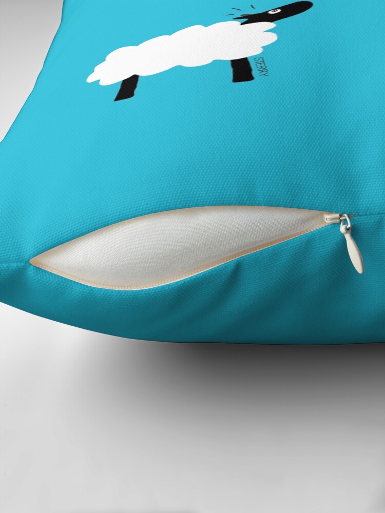 Thumbnail 2 of 4, Pillow, Sheep Cloud designed and sold by HannahSterry.