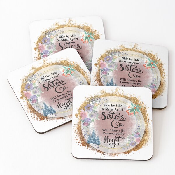 Item preview, Side by Side Or Miles Apart - Christmas Holiday Sister Gifts designed and sold by younghopes.