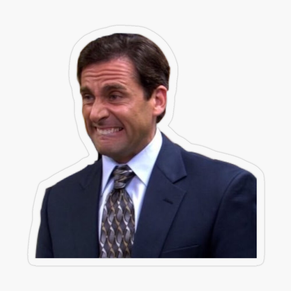 Michael Scott funny face Sticker for Sale by subrinah