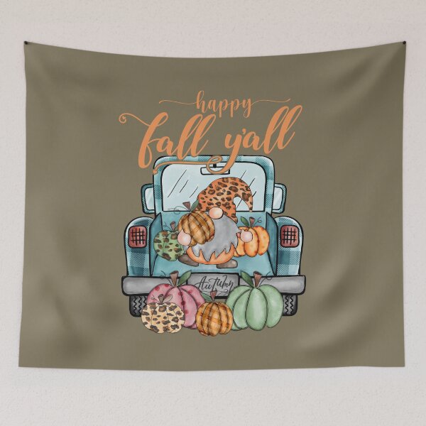 Item preview, Happy Fall Y'all - fall pumpkin truck designed and sold by Jessi-Sketches.