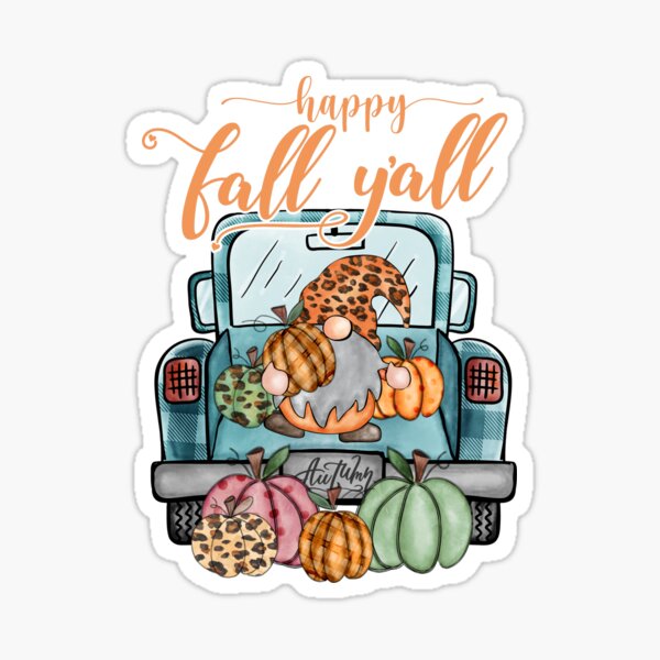 Item preview, Happy Fall Y'all - camión de calabaza de otoño designed and sold by Jessi-Sketches.