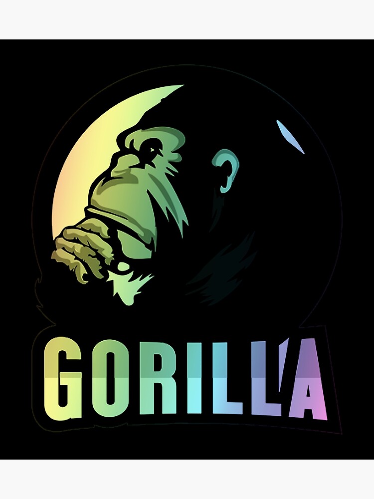 Trippy Gorilla Thinker Poster For Sale By Supportyolo Redbubble