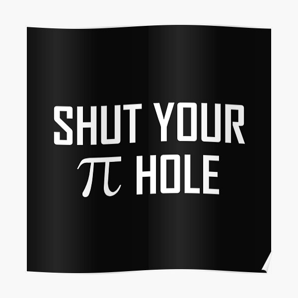 Shut Your Pi Hole Poster By Thebeststore Redbubble