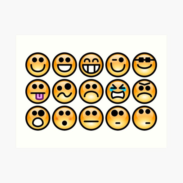 Emoji Emoticon Art Print By Edleon Redbubble
