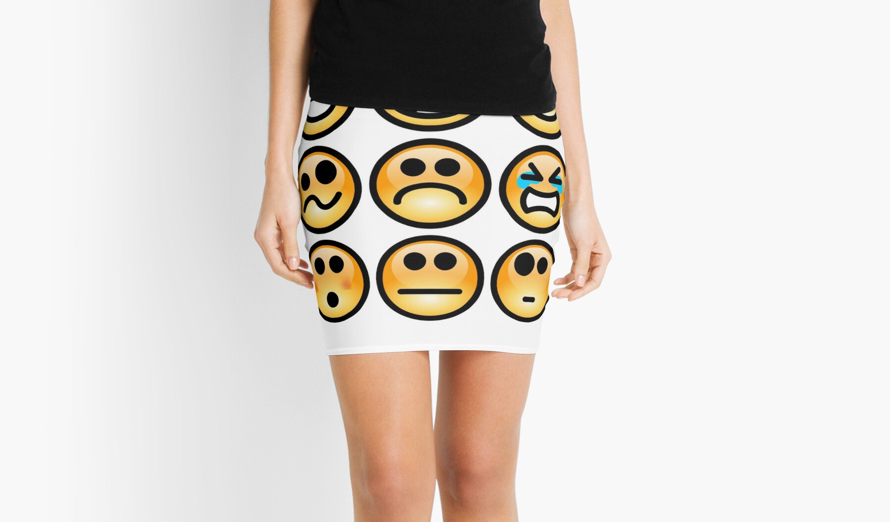 Emoji Emoticon Mini Skirts By Edleon Redbubble