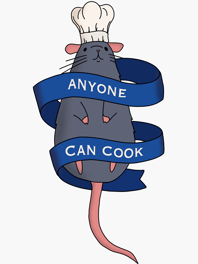 "Anyone Can Cook (Blue Version)" Sticker for Sale by christen323