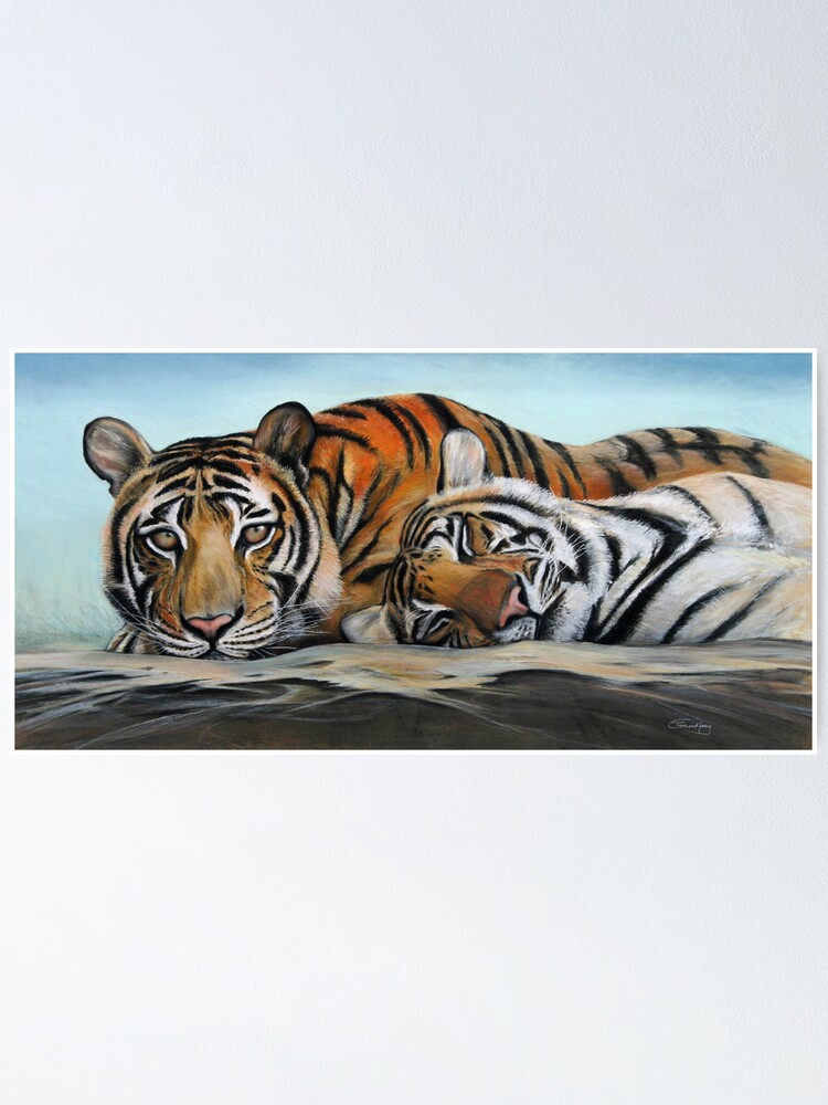 Tiger Tiger Burning Bright Poster By Lefrog Redbubble