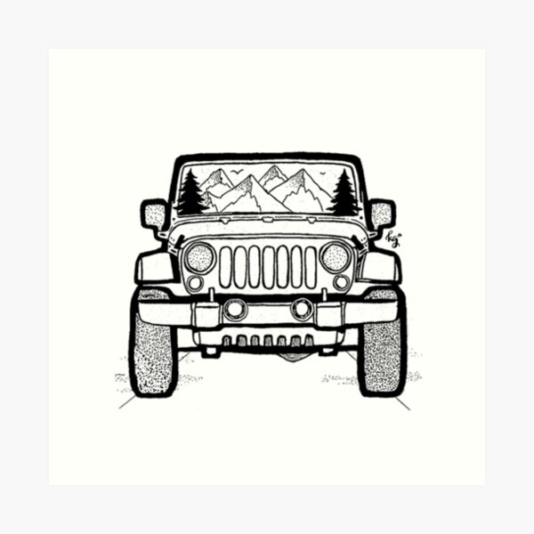 Jeep Adventure Art Print