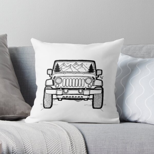 Jeep Adventure Throw Pillow