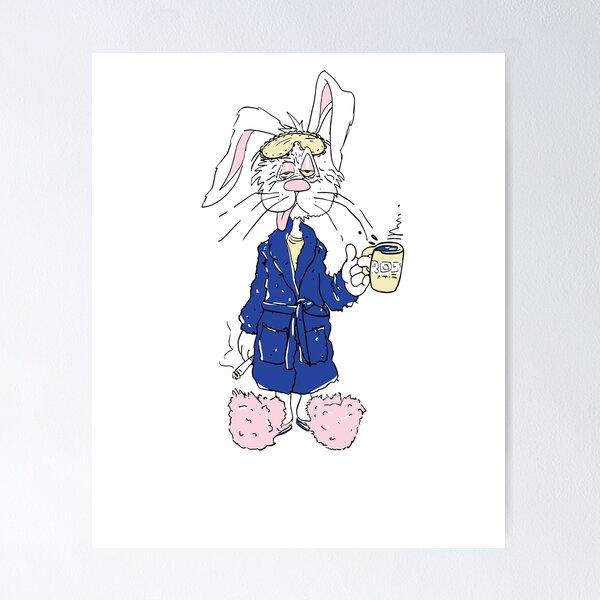 Item preview, martine rose white bunny graphic print shirt designed and sold by TikesHappy.