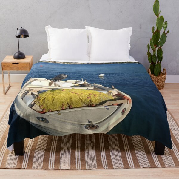 Item preview, Greek Fishing Boat Kassiopi Corfu Greece Poster Art designed and sold by nickbrayimages.