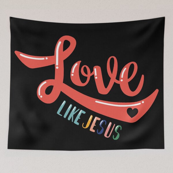 Item preview, Love Like Jesus Black designed and sold by themoodydecor.