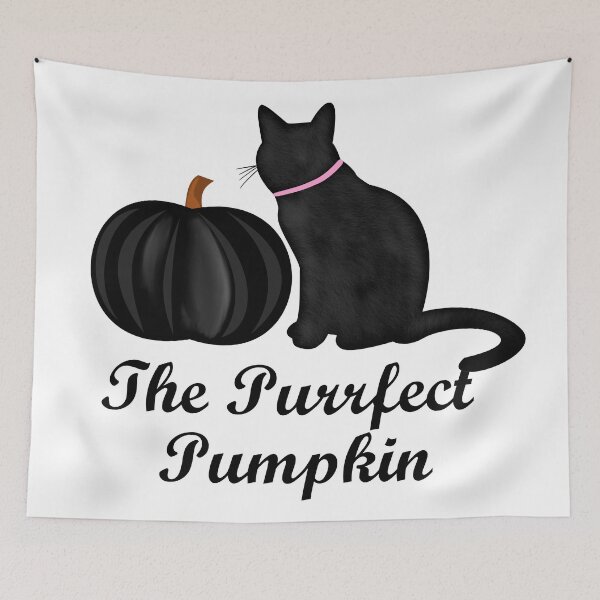 Item preview, The Purrfect Black Pumpkin - Cat Art designed and sold by SMillustrations.