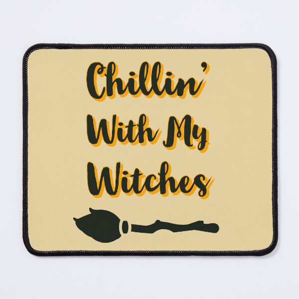 Item preview, Chillin’ With My Witches Funny Halloween Design With Witch Broom and Retro Font designed and sold by SteamParliament.