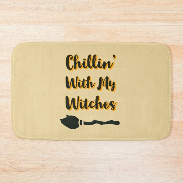 Item preview, Chillin’ With My Witches Funny Halloween Design With Witch Broom and Retro Font designed and sold by SteamParliament.