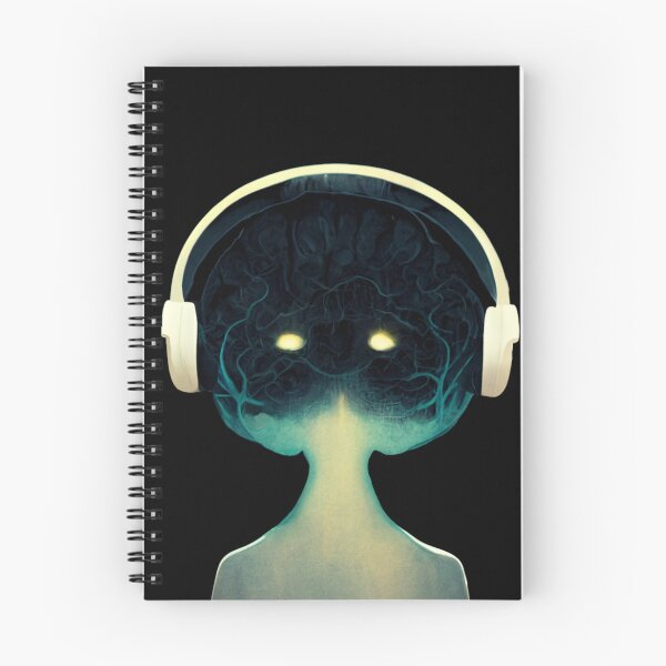 Item preview, Cerebro con auriculares designed and sold by BigBrainThreads.