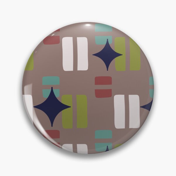 Item preview, Retro Aesthetic Geometric Shapes And Cosmic Atomic Sparkle Stars Brown designed and sold by scorpiolane.