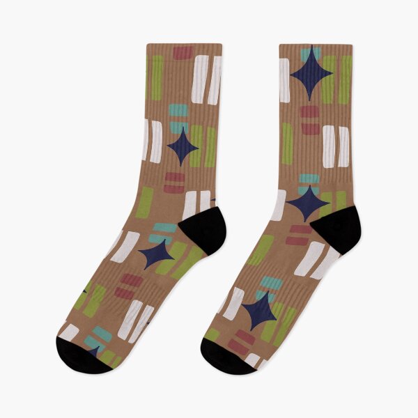 Item preview, Retro Aesthetic Geometric Shapes And Cosmic Atomic Sparkle Stars Caramel designed and sold by scorpiolane.