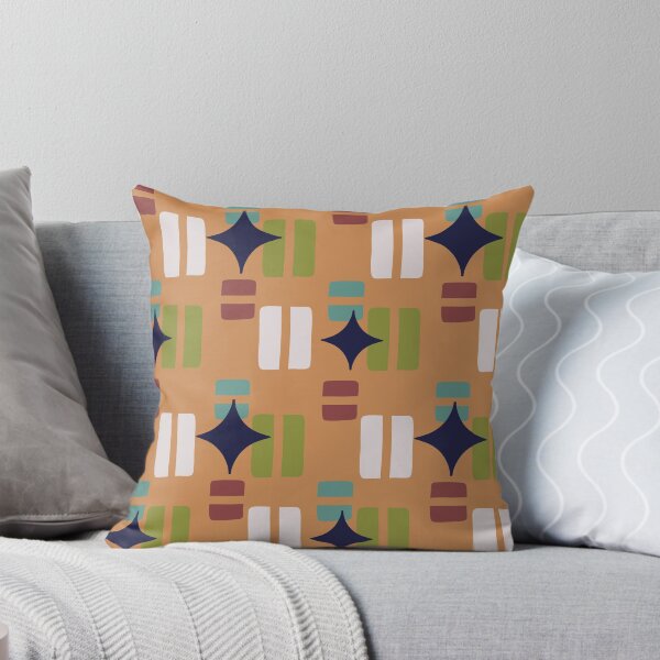Item preview, Retro Aesthetic Geometric Shapes And Cosmic Atomic Sparkle Stars Orange designed and sold by scorpiolane.