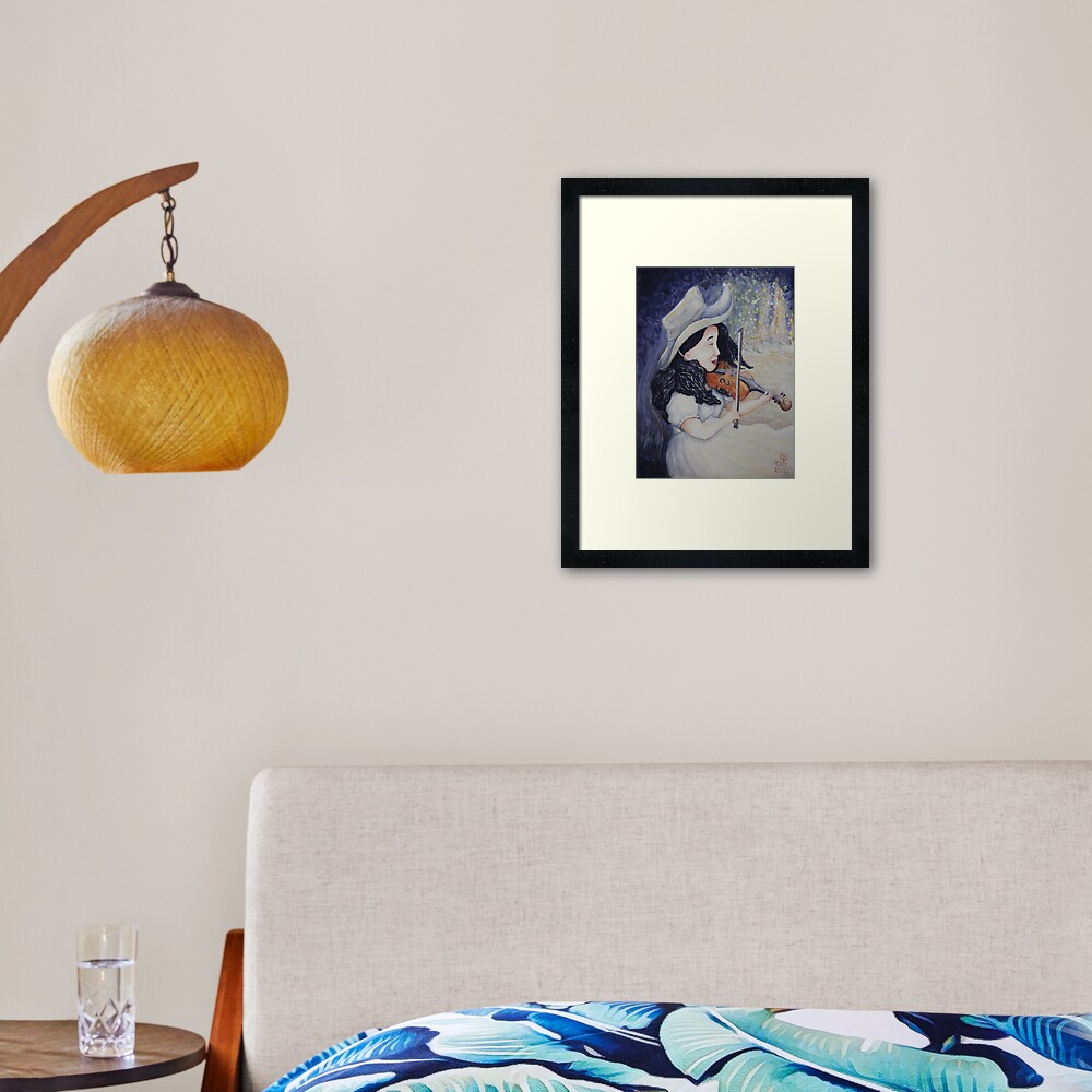 Woman's Autumnal Twilight Serenade Framed Art Print