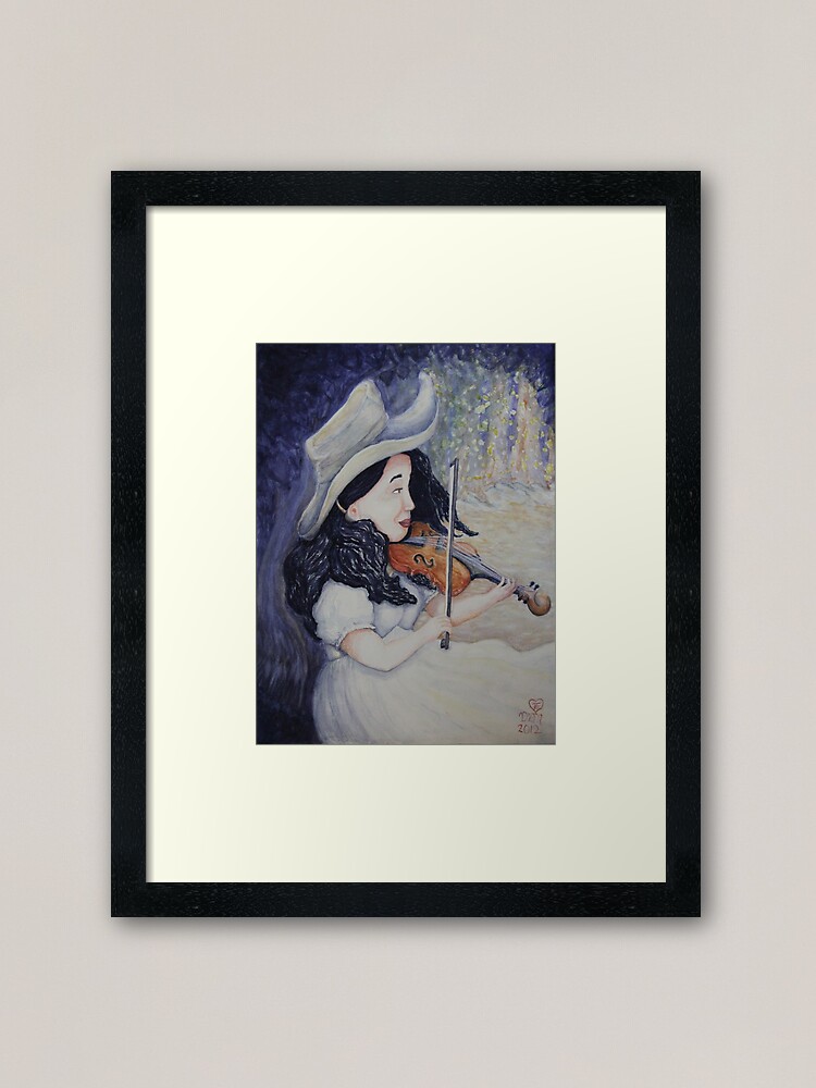Alternate view of Woman's Autumnal Twilight Serenade Framed Art Print