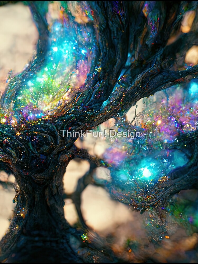 Aperçu 5 sur 5. Robe trapèze avec l'œuvre Mystical Forests créée et vendue par ThinkFunDesign.