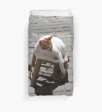 Chat faineant Duvet Cover