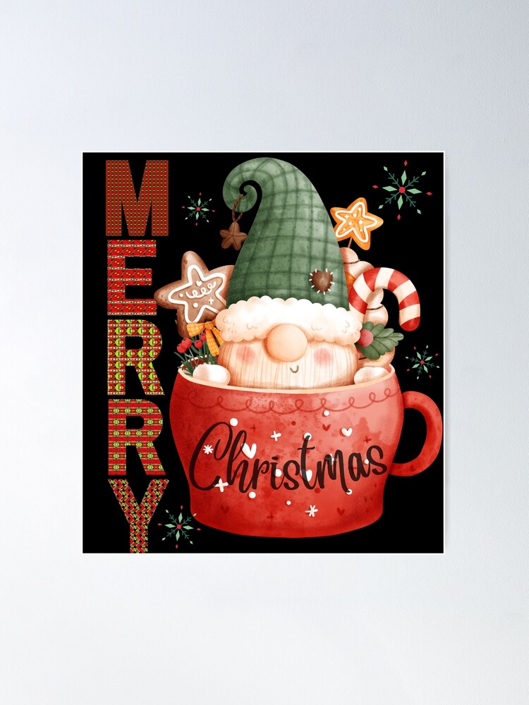 Merry Christmas Gnomes With Mug Pillow Cover – For Coffee's Sake