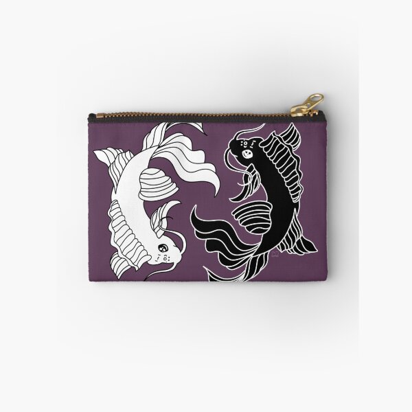 Item preview, Simple Bold Black and White Linework - 2 Koi Fish, Yin and Yang Solid Colors designed and sold by Lucidesigns.
