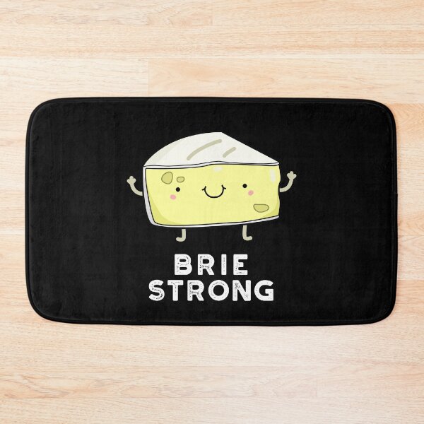 Item preview, Brie Strong Funny Positive Cheese Puns (Dark BG) designed and sold by punnybone.