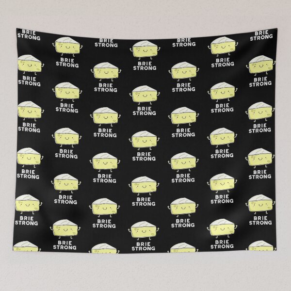 Item preview, Brie Strong Funny Positive Cheese Puns (Dark BG) designed and sold by punnybone.