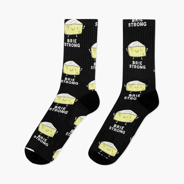 Item preview, Brie Strong Funny Positive Cheese Puns (Dark BG) designed and sold by punnybone.