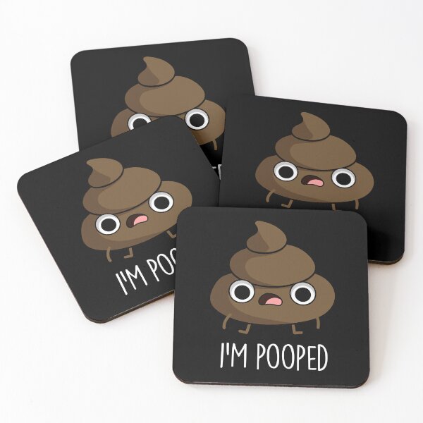 Item preview, I'm Pooped Funny Poop Puns (Dark BG) designed and sold by punnybone.
