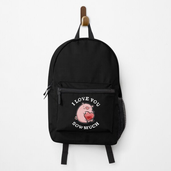 Item preview, I Love You Sow Much Funny Pig Puns (Dark BG) designed and sold by punnybone.