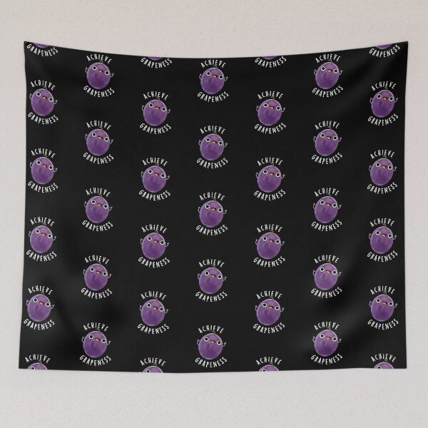 Item preview, Achieve Grapeness Positive Grape Puns (Dark BG) designed and sold by punnybone.