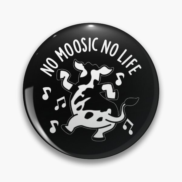 Item preview, No Moosic No Life Funny Cow Puns (Dark BG) designed and sold by punnybone.