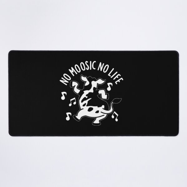 Item preview, No Moosic No Life Funny Cow Puns (Dark BG) designed and sold by punnybone.