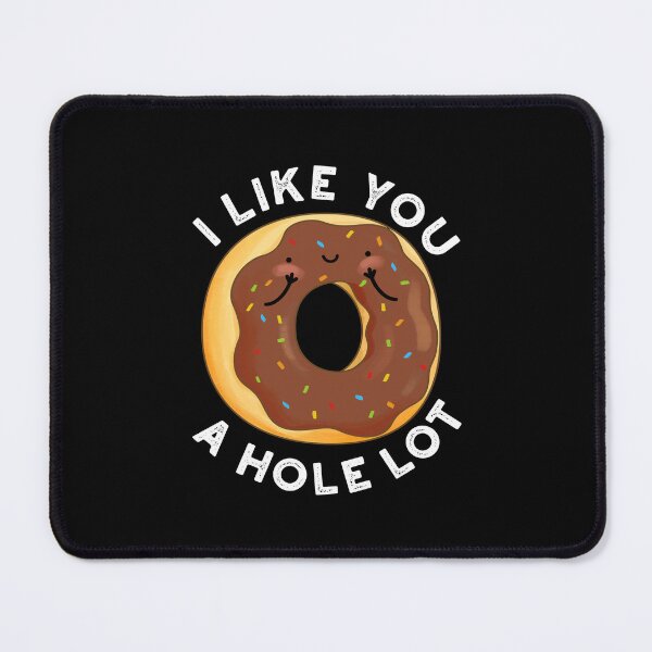 Item preview, I Like You A Hole Lot Funny Donut Puns (Dark BG) designed and sold by punnybone.