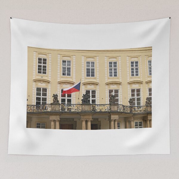 Item preview, Old building with Czech flag in Prague castle designed and sold by goceris.