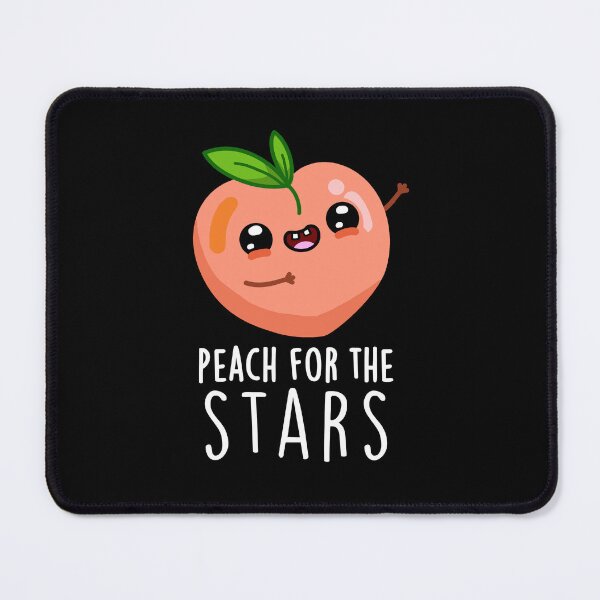 Item preview, Peach For The Stars Funny Fruit Puns (Dark BG) designed and sold by punnybone.