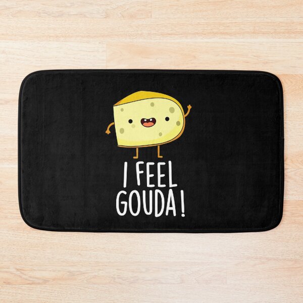 Item preview, I Feel Gouda Funny Cheese Puns (Dark BG) designed and sold by punnybone.