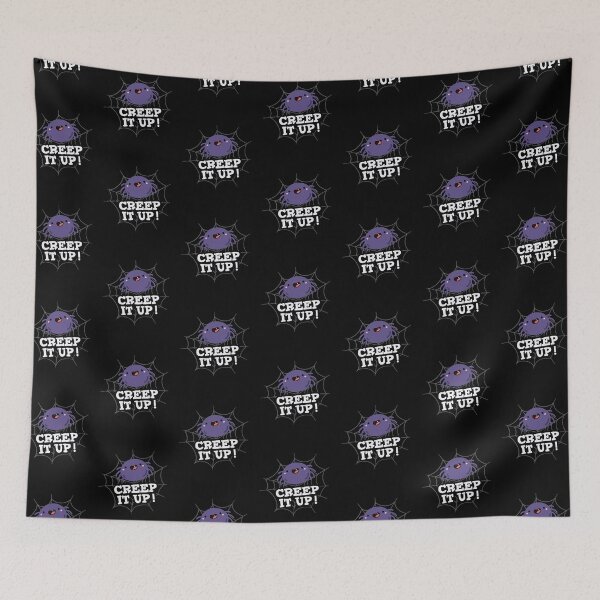 Item preview, Creep It Up Funny Positive Spider Puns (Dark BG) designed and sold by punnybone.