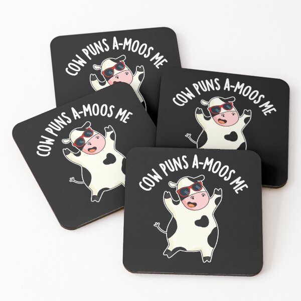 Item preview, Cow Puns Amoos Me Funny Cow Puns (Dark BG) designed and sold by punnybone.