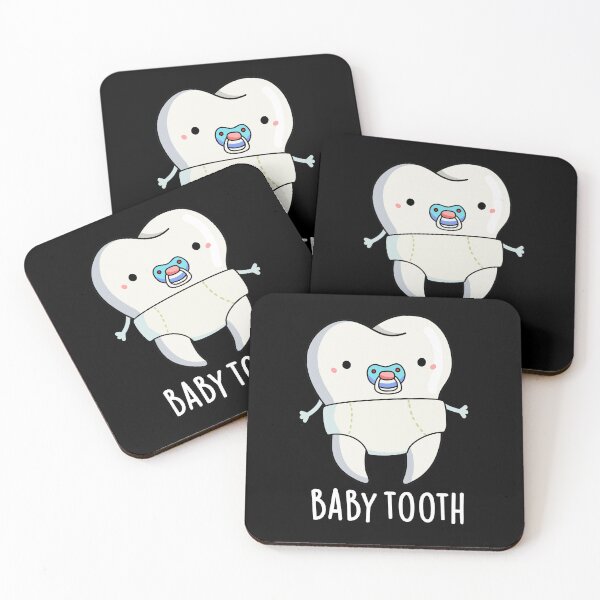 Item preview, Baby Tooth Funny Dental Puns (Dark BG) designed and sold by punnybone.