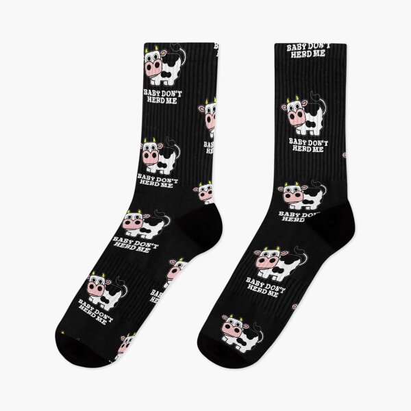 Item preview, Baby Don't Herd Me Funny Cow Puns (Dark BG) designed and sold by punnybone.