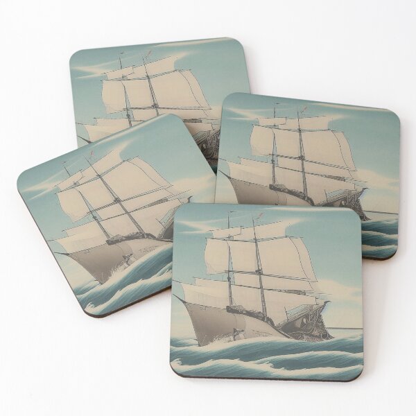 Item preview, Japan Classic - Sailship in Stormy Sea 1 designed and sold by ThajaFloecky.