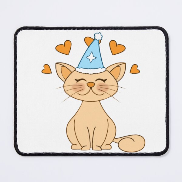 Item preview, Cute cat with sky cotl anniversary hat designed and sold by Artsy-Bubble.