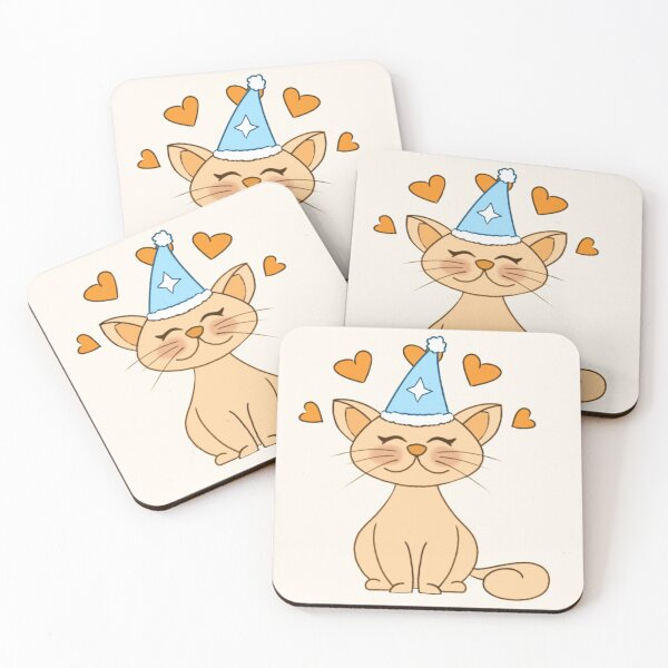 Item preview, Cute cat with sky cotl anniversary hat designed and sold by Artsy-Bubble.