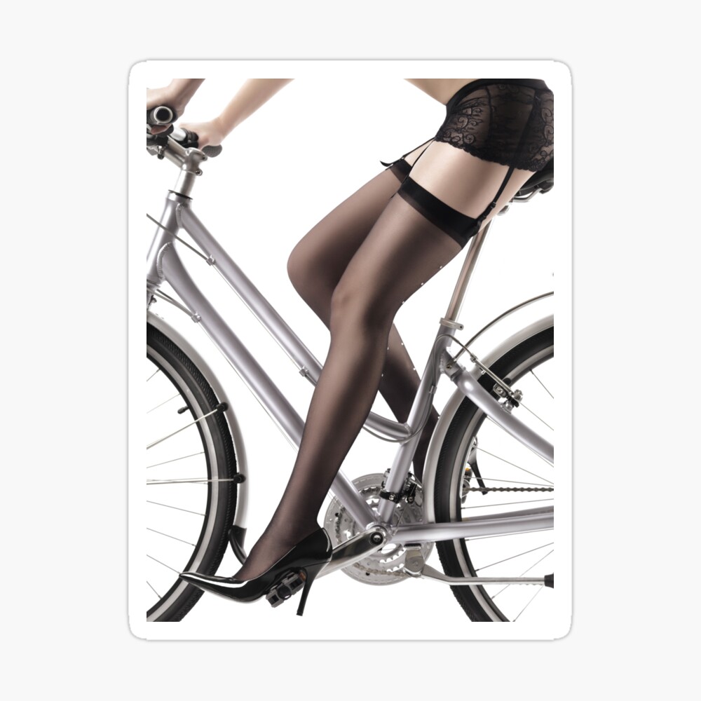 Sexy Woman Riding a Bike art photo print | Journal